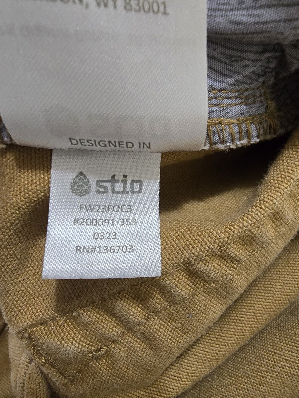 Stio 24/25 Men's Rivet Canvas Pant Barren Brutte Tan 35X30 Outdoor Cabincore - Picture 11 of 12